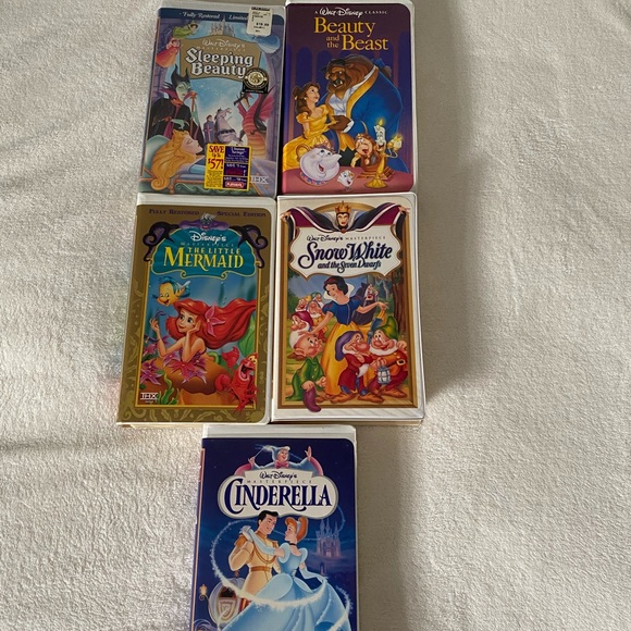 Disney Other 5 Disney Princess Vhs Tapes Poshmark